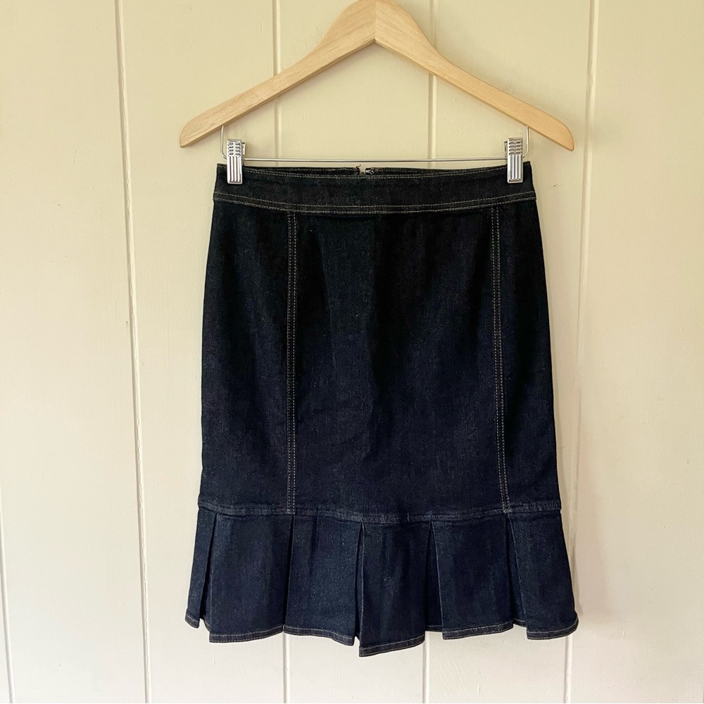 Ann Taylor Dark Denim pencil skirt size 0
